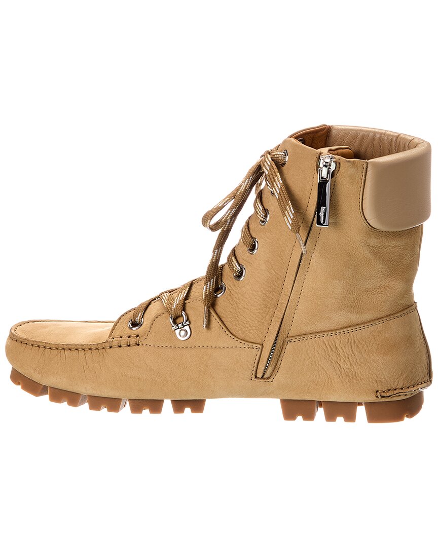 Ferragamo Grifo Leather Hiking Boot