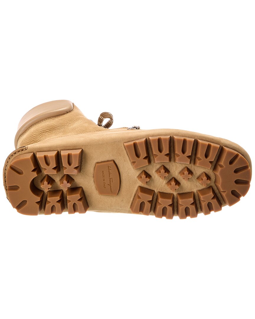 Ferragamo Grifo Leather Hiking Boot