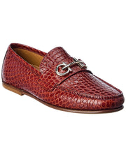 Ferragamo Galileo Croc-Embossed Leather Loafer
