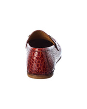 Ferragamo Galileo Croc-Embossed Leather Loafer