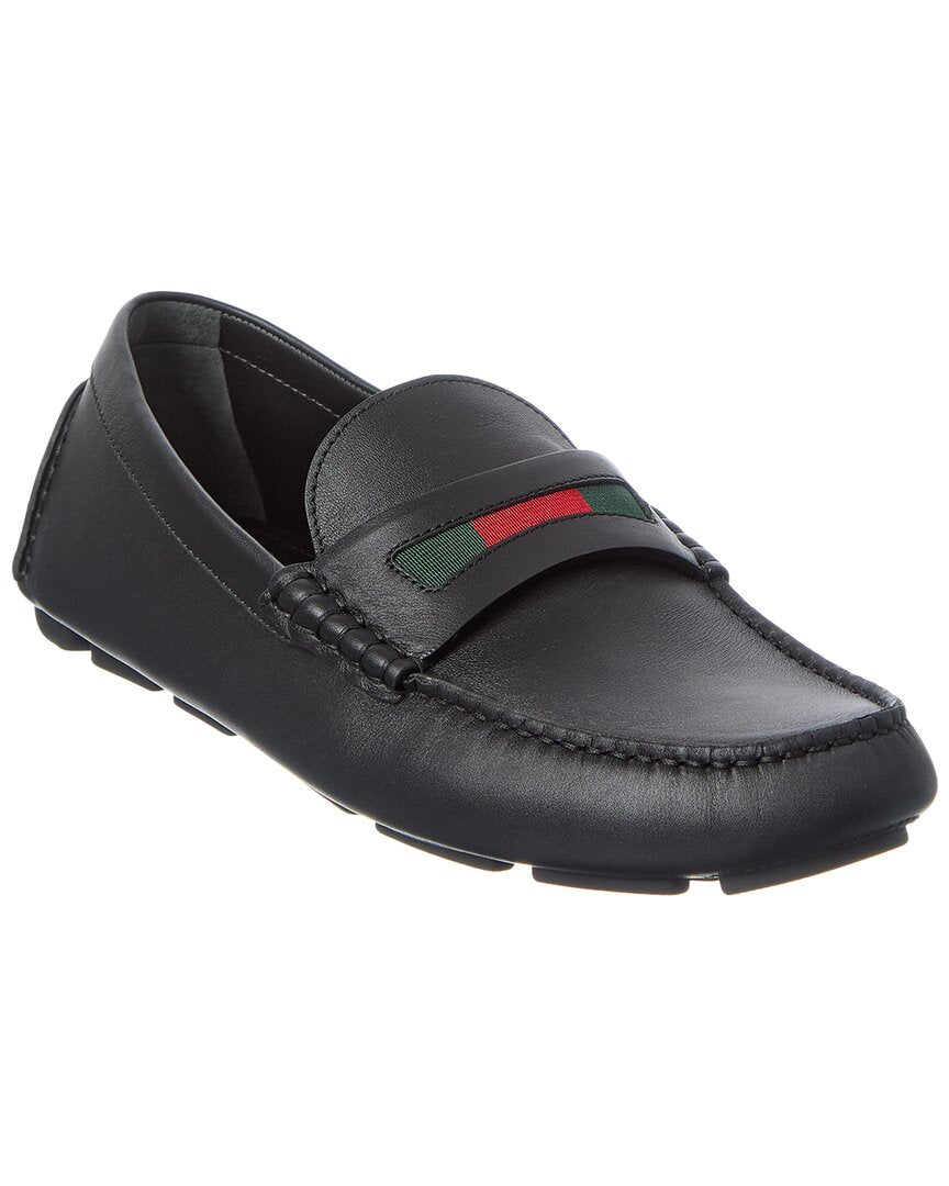 Gucci Gucci Gg Logo Leather Loafer