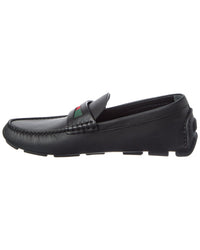Gucci Gucci Gg Logo Leather Loafer