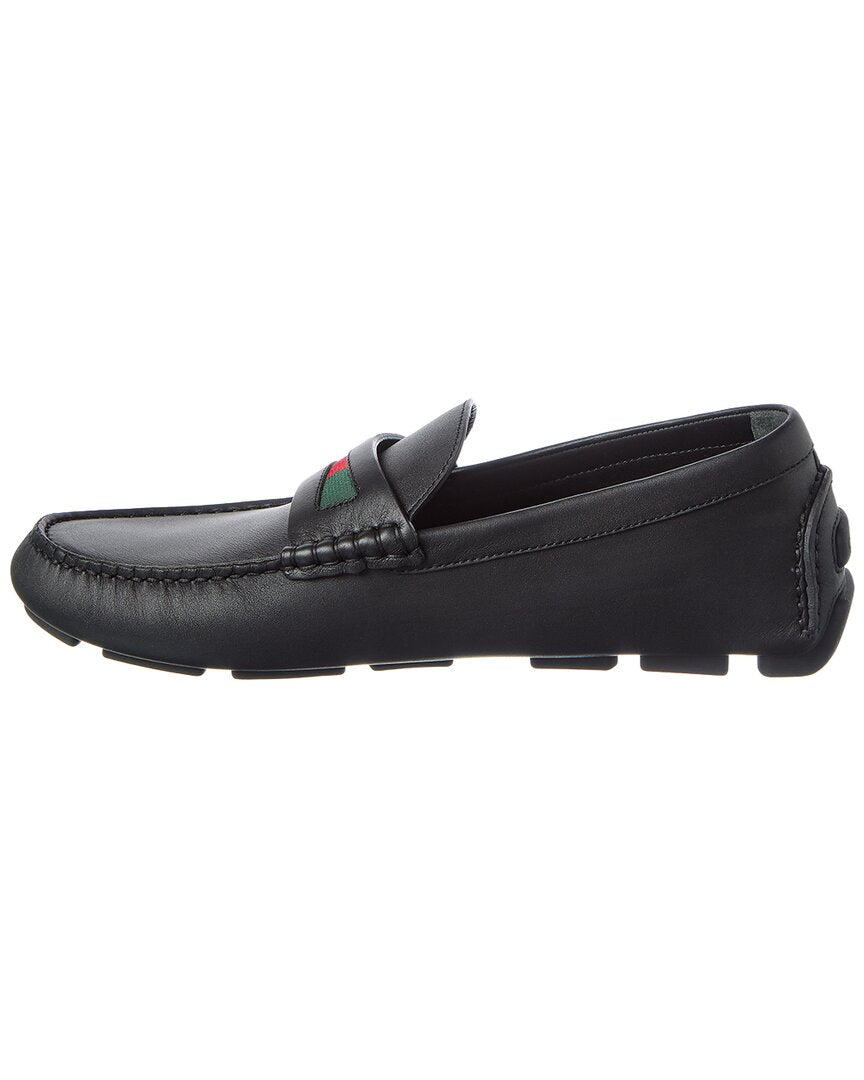 Gucci Gucci Gg Logo Leather Loafer