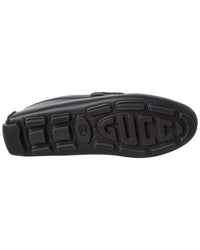 Gucci Gucci Gg Logo Leather Loafer