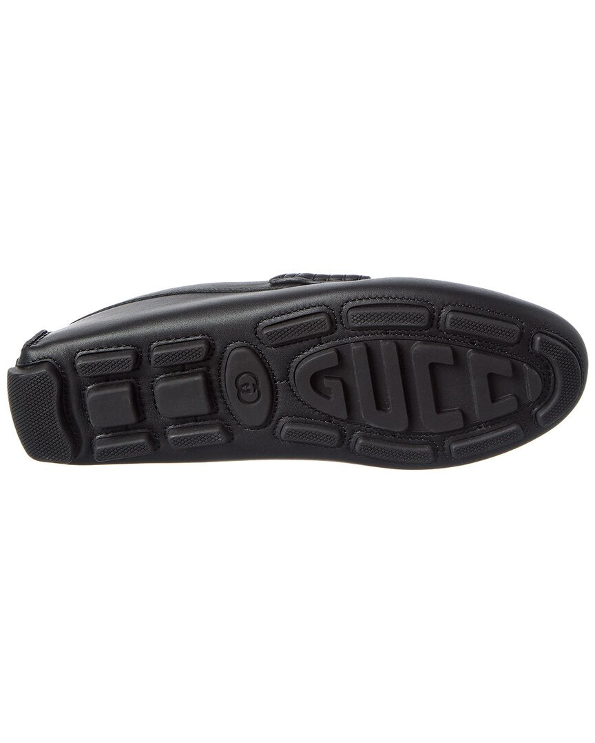 Gucci Gucci Gg Logo Leather Loafer