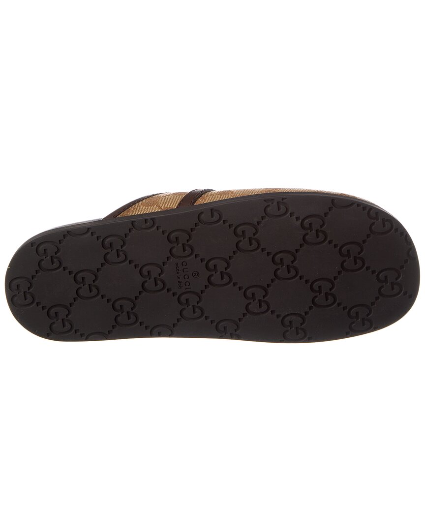 Gucci Horsebit Gg Canvas Mule