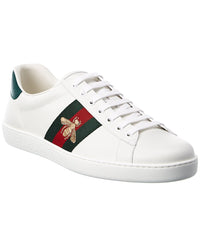 Gucci Gucci Ace Embroidered Bee Leather Sneaker