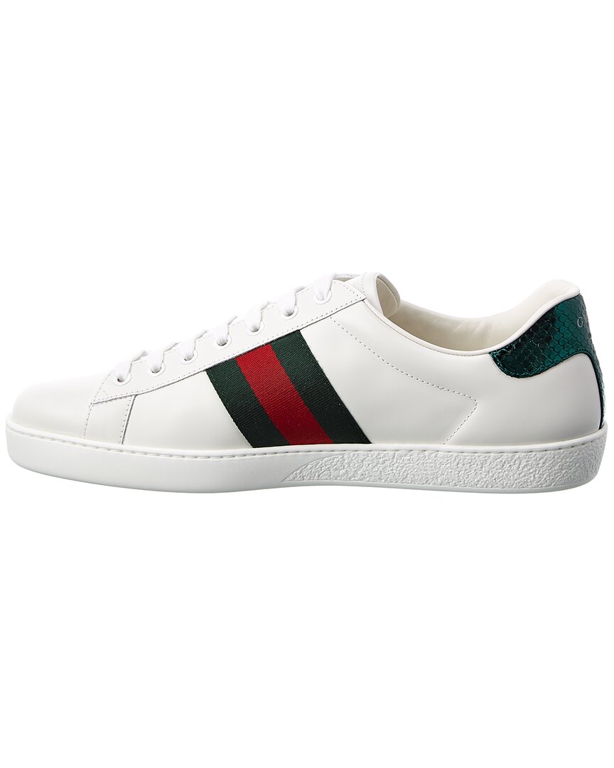 Gucci Gucci Ace Embroidered Bee Leather Sneaker
