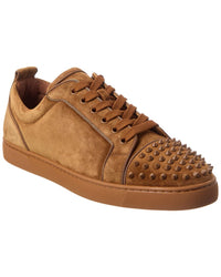 Christian Louboutin Louis Junior Spikes Suede Sneaker 41 Brown Multi