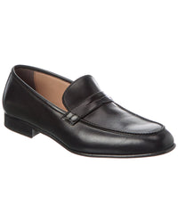 Ferragamo Leather Loafer Black