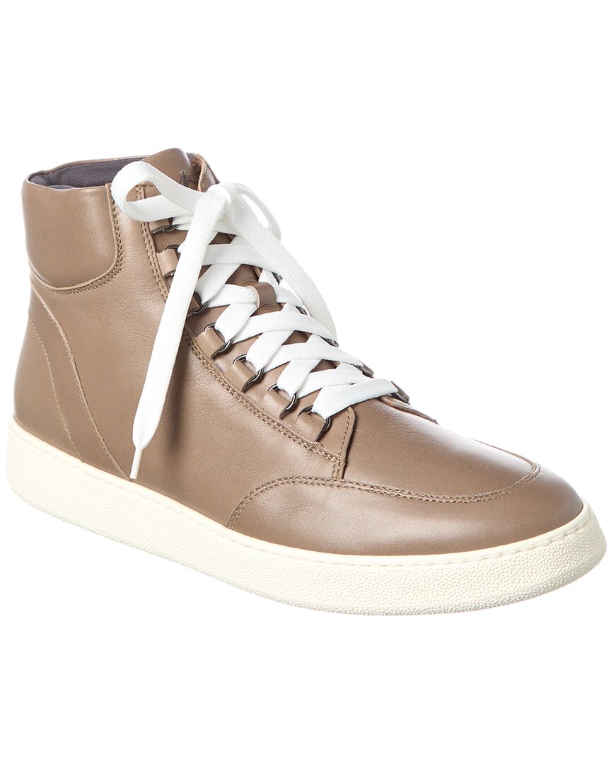 Aquatalia Pete Weatherproof Leather High-Top Sneaker Green 7.5