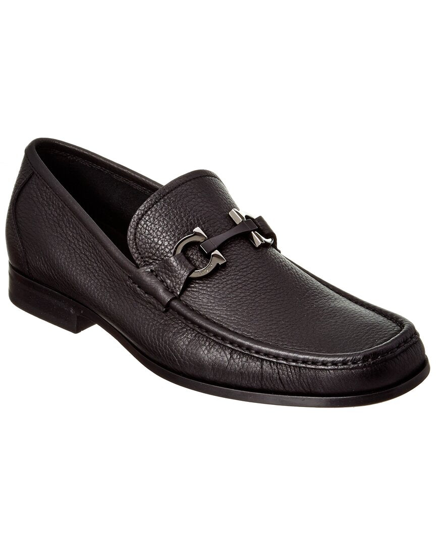 Ferragamo Grandioso Gancini Bit Leather Moccasin