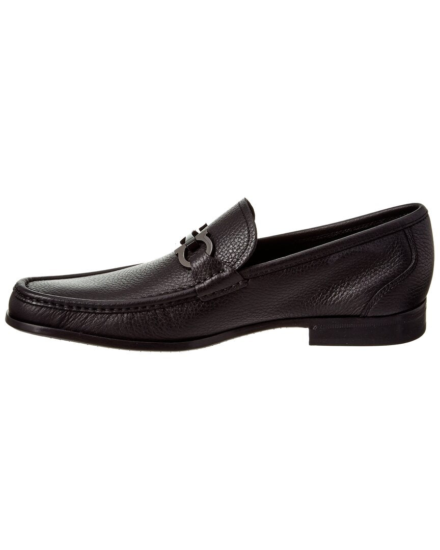 Ferragamo Grandioso Gancini Bit Leather Moccasin
