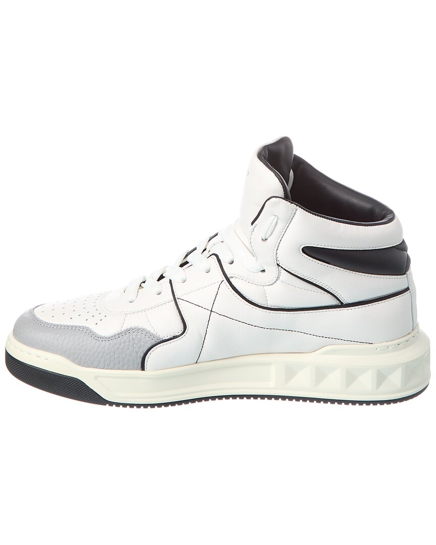 Valentino Leather High-Top Sneaker – Bluefly