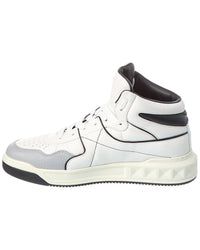 Valentino Leather High-Top Sneaker