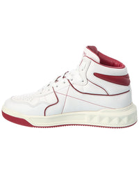 Valentino Leather High-Top Sneaker