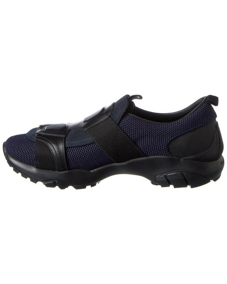 Ferragamo Leather-Trim Sneaker