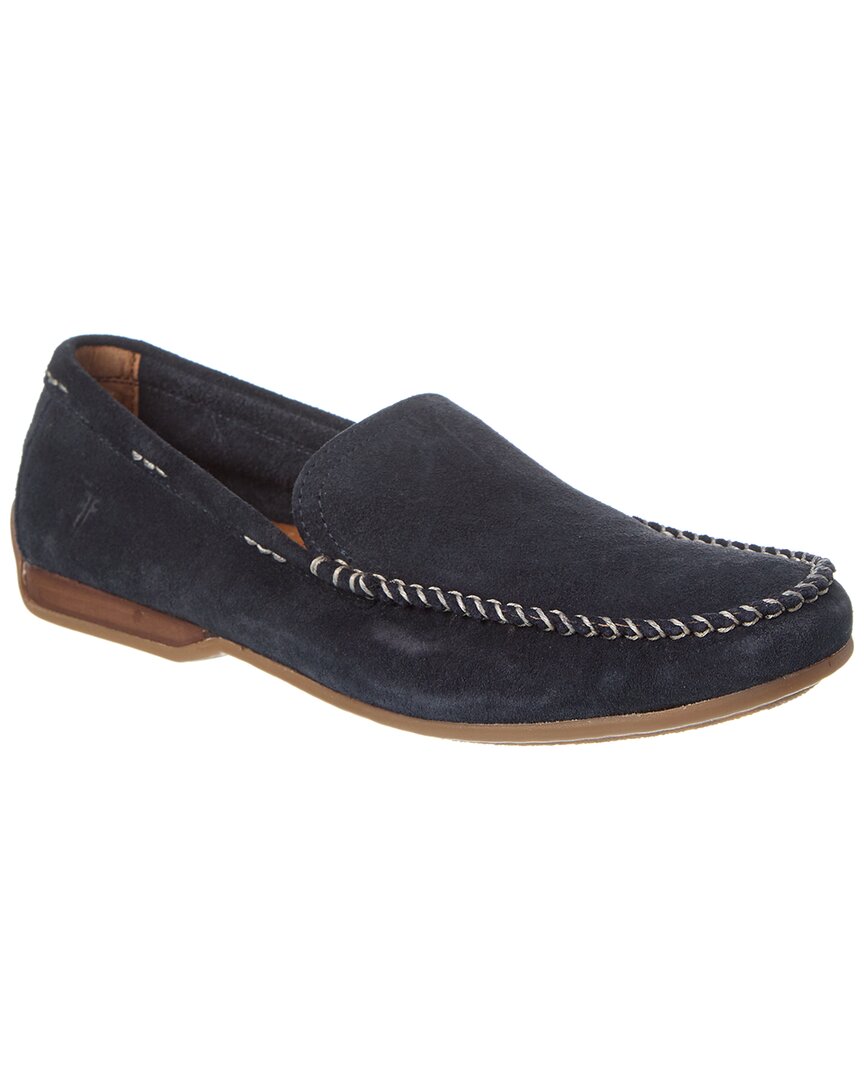 Frye Lewis Venetian Suede Loafer, 11.5, Blue