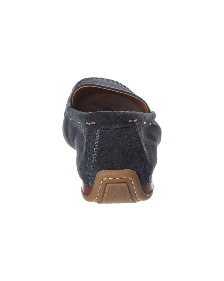 Frye Lewis Venetian Suede Loafer, 12, Blue