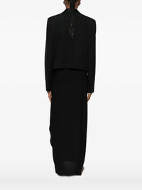TOM FORD Tom Ford Women Bi-Color Single Breasted Shawl Lapel Cropped Tuxedo Jacket