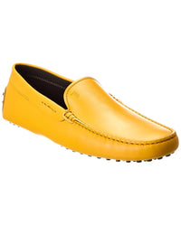 Tod’S Gommini Leather Loafer Yellow