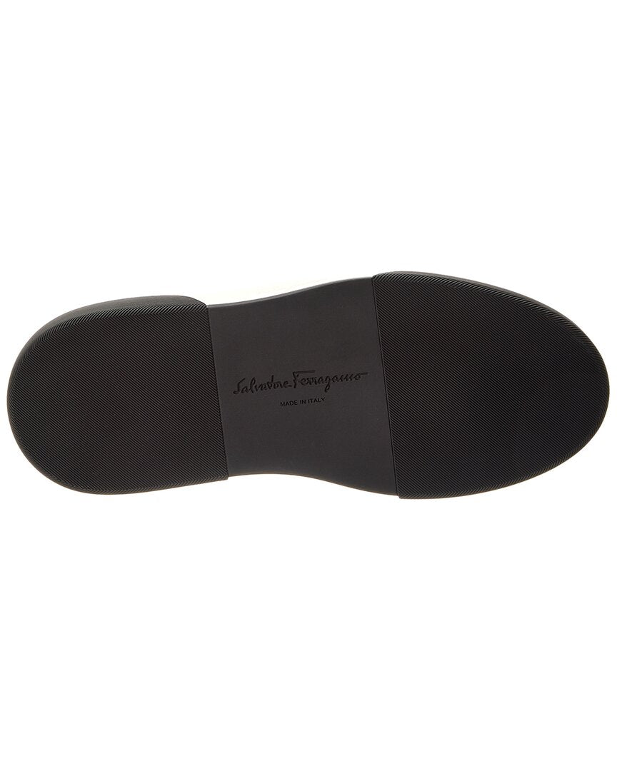 Ferragamo Cassina Saddle Leather Sneaker