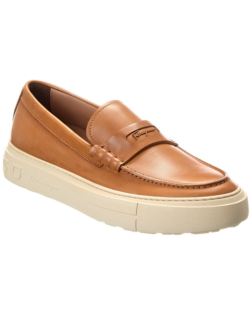 Ferragamo Melville Saddle Soft X Walki Leather Sneaker