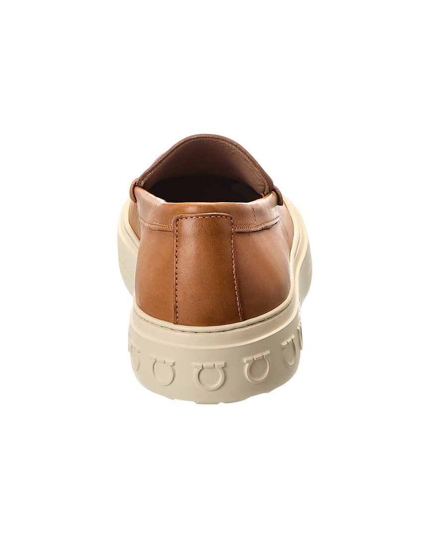 Ferragamo Melville Saddle Soft X Walki Leather Sneaker