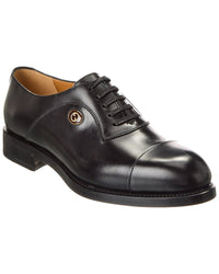 Gucci Interlocking G Leather Oxford Black