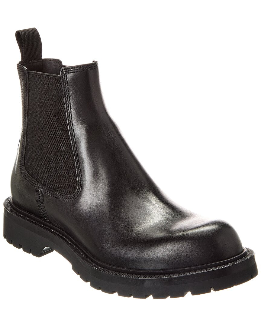 Gucci Web Leather Bootie Black