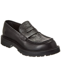 Gucci Web Leather Loafer Black