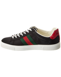 Gucci Ace Nylon & Leather Sneaker