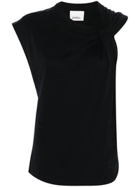 ISABEL MARANT Isabel Marant Women Nayda Knot-Detail Asymmetric T-Shirt