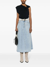 ISABEL MARANT Isabel Marant Women Nayda Knot-Detail Asymmetric T-Shirt