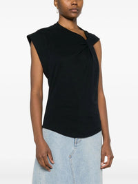 ISABEL MARANT Isabel Marant Women Nayda Knot-Detail Asymmetric T-Shirt