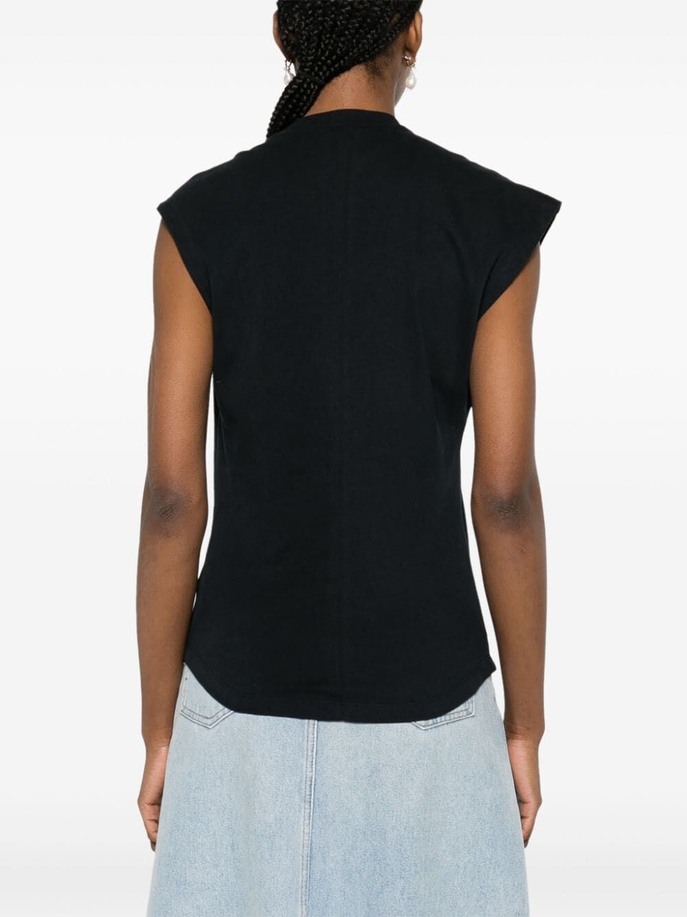 ISABEL MARANT Isabel Marant Women Nayda Knot-Detail Asymmetric T-Shirt