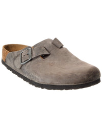 Birkenstock Boston Bs Leather Clog, 46, Grey