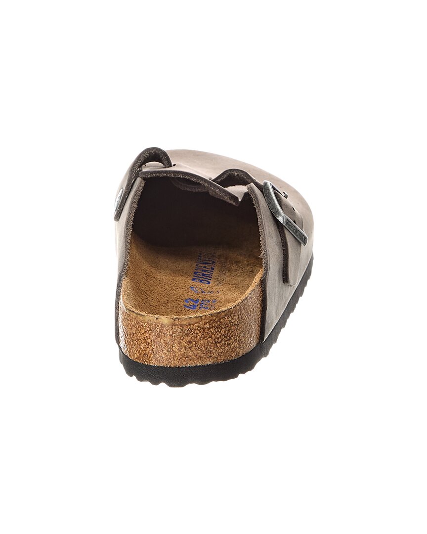Birkenstock Boston Bs Leather Clog, 46, Grey
