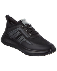 Tod’S Allacciata Rete Running No_Code Mesh & Leather Sneaker Black