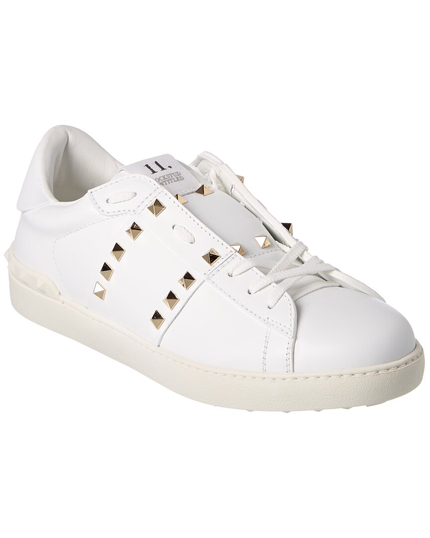 Valentino Rockstud Untitled Leather Sneaker
