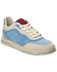 Gucci Re-Web Gg Canvas & Leather Sneaker Blue