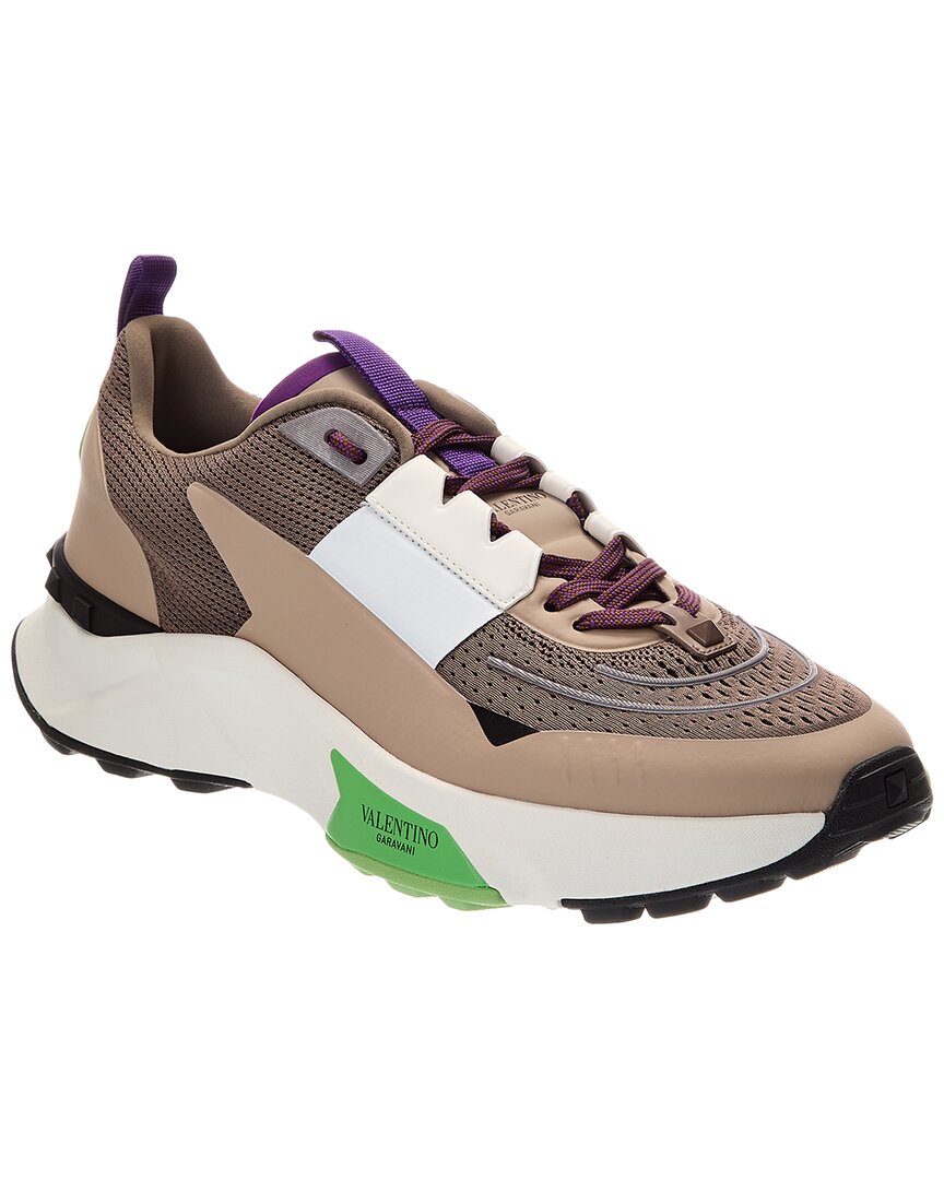 Valentino True Act Panelled Sneaker 41 Brown Multi