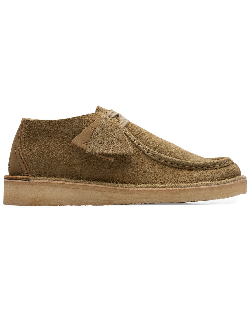 Clarks Desert Nomad Suede Shoe Khaki Suede