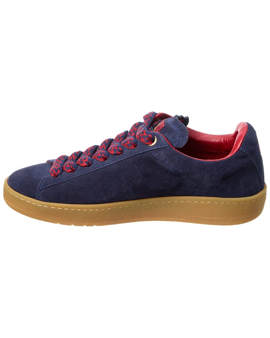 Lanvin Basses Curb Lite Suede Sneaker