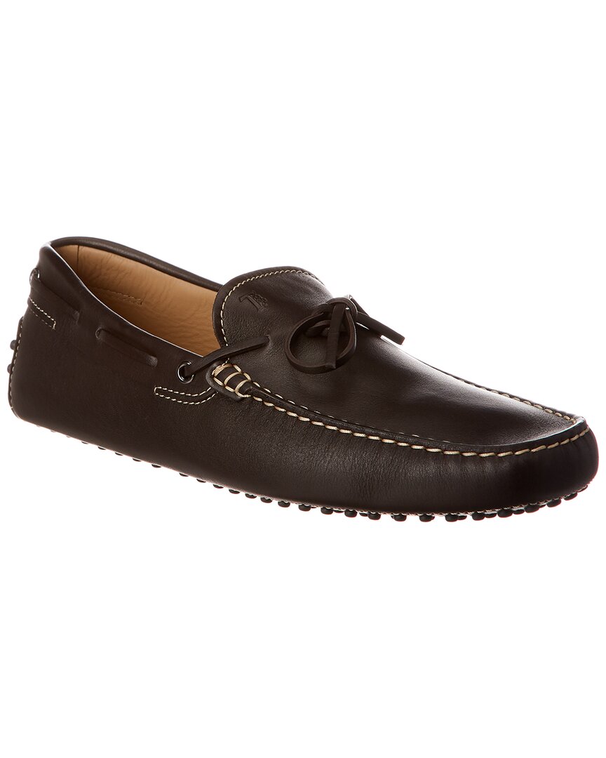 Tods Gommino Leather Loafer Brown