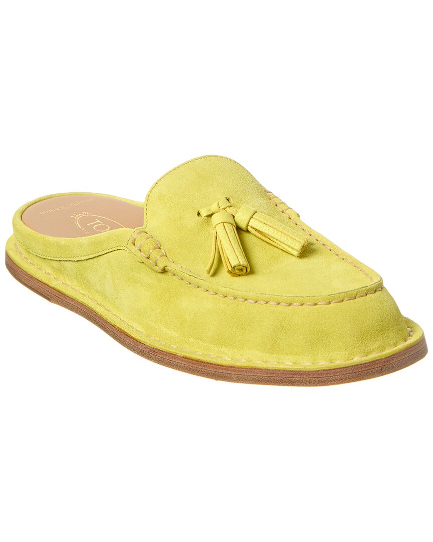 Tod’S Suede Mule Yellow