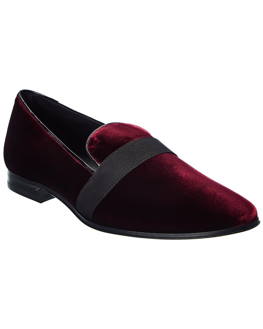 Tods Velvet & Patent Loafer Black