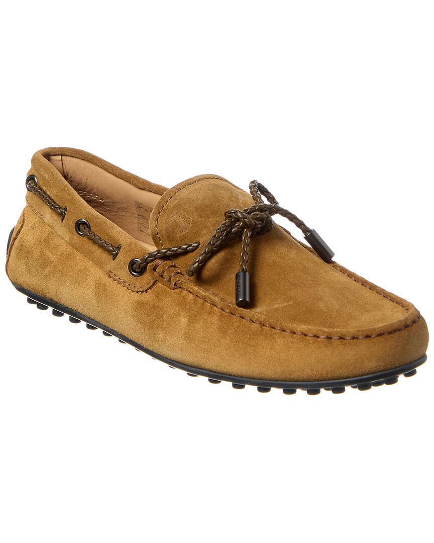 Tod’S Gommino Suede Loafer Brown Multi