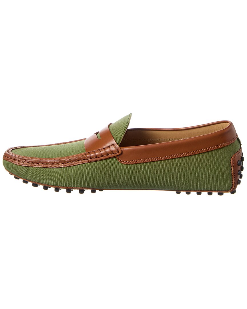 Tod’S Gommino Canvas & Leather Loafer