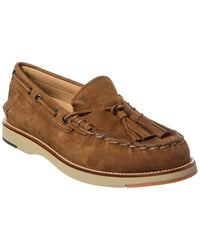 Tod’S Leather Boat Shoe Brown Multi